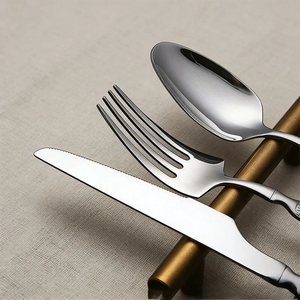 Stainless steel knife fork spoon five piece set waist Western tableware steak knife fork pasta fork dessert spoon cutlery set - Product Image 2