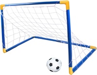Set gawang sepak bola Mini portabel anak, perlengkapan latihan sepak bola lipat cepat
