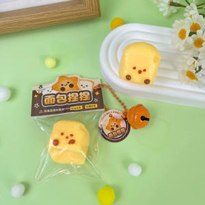 CHENXI Juguetes Novedosos de Simulación de Comida, Blandos y Elásticos, DIY, Pequeños Llaveros Antiestrés, Juguetes Sensoriales de Pan - Product Image 3