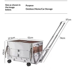 Carrello Pieghevole da Campeggio - Multifunzionale, Rimovibile, Antipolvere, Portatile, Stile Giapponese per Giardino e Auto - Product Image 5