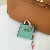 Mini Pendentif Sac Kelly Mignon, Pendentif Sac Platine Mini, Pochette Écouteurs, Porte-clés de Voiture pour Femme