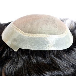 Protesi Capillare Naturale in <span class=keywords><strong>Capelli</strong></span> Umani Indiani per <span class=keywords><strong>Uomo</strong></span>, Toupet Mono Lace Resistente - Product Image 1