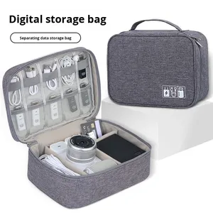 Custom Multifunctional Digital Accessories Storage Bag Zipper Polyester Material for <b>USB</b> <b>Cables</b> Flash Drives <b>Power</b> Banks - Product Image 4