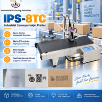 Machine de codage de sacs en plastique IPS-8TC TIJ, machine de codage sur convoyeur, imprimante jet d'encre haute résolution, marquage de cartons en verre