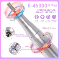 Ponceuse à ongles professionnelle transfrontalière rechargeable par USB, haute vitesse, pour salon de manucure, modèle V6 45000 tr/min V6