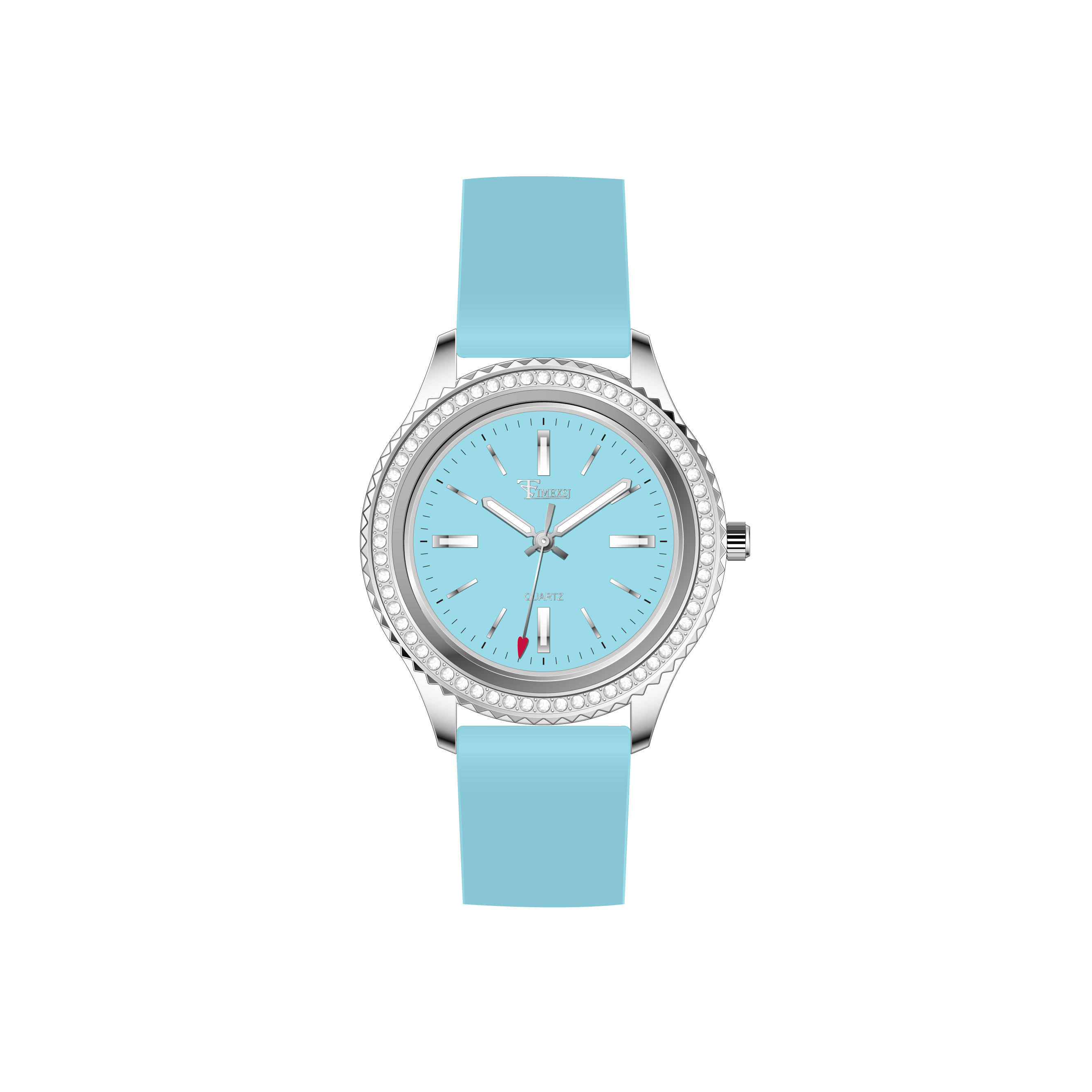 Silver - Light Turquoise