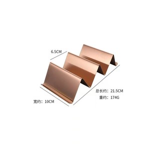 Porte-tacos en acier inoxydable personnalisé plateau de support de nourriture pour <span class=keywords><strong>restaurant</strong></span> outil de spectacle de nourriture buffet - Product Image 2