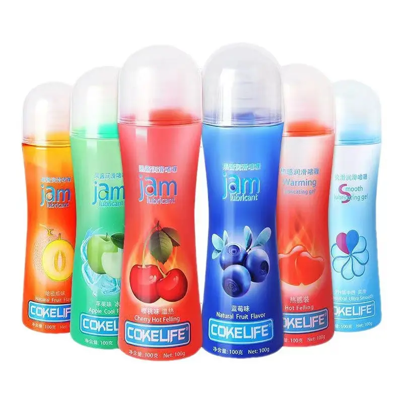 COKELIFE Lubricante para sexo oral Lubricantes con sabor a fruta a base de agua Lubricante divertido sexual 100ML