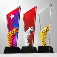 Placa de Cristal Grabada con Láser Personalizada JN, Trofeo de Premio con Estrella de Cristal, Impresión a Todo Color, Premios de Cristal con Estrella