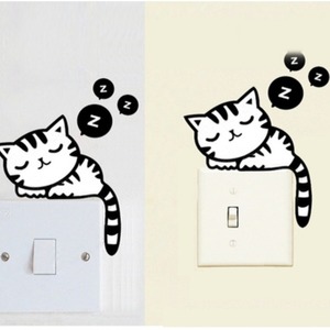 Autocollant mural en forme de Panda, en PVC imperméable, amovible, décoration de la maison pour interrupteurs et murs - Product Image 3