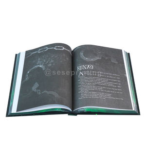 Custom Hardcover <b>Book</b> Printing Services with Gold Foil Edge Embossed Dragon Logo Edging Hot Stamping Process - Product Image 6