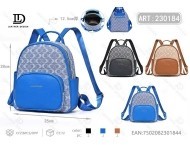 Zaino patchwork da donna di media capacità con chiusura a cerniera e tracolla per uso quotidiano in tutte le stagioni - Product Image 1