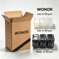 Conteneur alimentaire jetable empilable 16oz 24oz 28oz 32oz avec couvercle, couvercle transparent écologique, prix d'usine