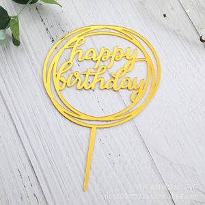 Adornos Acrílicos Dorados para Pasteles y Cupcakes, 24 Diseños, Paquete <span class=keywords><strong>de</strong></span> 10 Unidades, Decoraciones <span class=keywords><strong>de</strong></span> Feliz Cumpleaños, <span class=keywords><strong>Precio</strong></span> Económico - Product Image 4