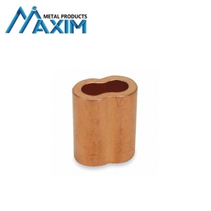 Manchons de sertissage en <span class=keywords><strong>cuivre</strong></span> galvanisé, clips et embouts ovales, pour câbles en acier duplex, raccords de sertissage en boucle, manchons en sablier 1/8 - Product Image 3