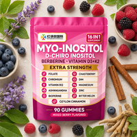 Lancement de la marque de bien-être en ligne aux États-Unis et en Europe pour les vendeurs e-commerce : Complément alimentaire OEM sous marque privée – Gummies 16-en-1 Inositol et Berbérine