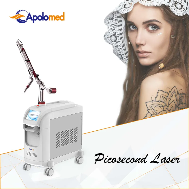 Ultra-short 300/450 Picosecond Q Switch Nd Yag Laser Machine for All colors Tattoo Removal with TUV CE Medical Certificate