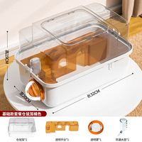 Cage à hamster portable en plastique pour l'extérieur, transparente tout autour, double étage, de luxe, extra-large, brise naturelle