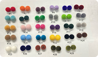 Jual Langsung Pabrik Manik-manik Beludru Akrilik 10 12 14 16mm Aksesoris DIY Buatan Tangan Bentuk Bulat Manik-manik Beludru Plastik untuk Tas