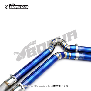Système d'échappement Boska Titanium à longueur égale avec Z-Pipet pour BMW M2/M3/M4 G87/G80/G82 S58 3.0T 2021-2024, tube intermédiaire - Product Image 4