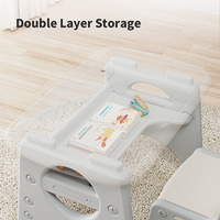 Table de lecture ergonomique en plastique pour enfants, bureau et chaise d'étude