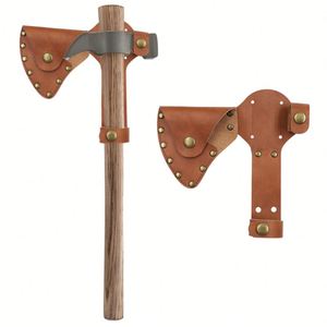 Funda de Cuero Genuino para Hacha, Funda Resistente con Cierre de Broche Metálico, Funda para Herramientas de Jardinería - Product Image 1