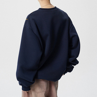 Sweat-shirts en molleton bouclette amples à col ras du cou, avec passepoil, patchwork, impression en relief et color block, vente en gros