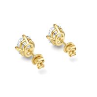 Boucles d'oreilles clous en argent sterling 925 avec moissanite taille coussin pour femme, 5x7mm, couleur D, VVS1, boucles d'oreilles solitaires en moissanite