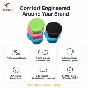 <span class=keywords><strong>Tapis</strong></span> <span class=keywords><strong>de</strong></span> <span class=keywords><strong>souris</strong></span> <span class=keywords><strong>ergonomique</strong></span> en silicone Tigerwings avec repose-poignet, taille personnalisable, en stock - Accessoires <span class=keywords><strong>de</strong></span> bureau - Product Image 2
