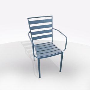 เก้าอี้ SANTORINI EVO ทำจากเหล็กเคลือบกระดาษสีน้ำตาล - Product Image 1