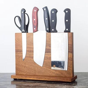 Blocs de couteaux magnétiques en bois de noyer Caractéristiques comme <span class=keywords><strong>repose</strong></span>-outil pour la cuisine Type de produit Blocs et sacs à roulettes - Product Image 1