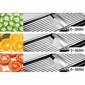 Kitchen Adjustable Foldable Handheld Dishwasher Safe Food <b>Chopper</b> Cutter Blades Manual Stainless Steel <b>Vegetable</b> Mandolin Slicer - Product Image 2
