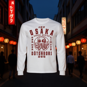 T-shirt à manches longues japonais Osaka Dotonbori Takoyaki Octopus - Product Image 3