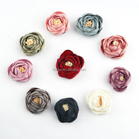 Mode coudre sur des accessoires pour vêtements vêtements chapeaux décoration à la main en mousseline de soie 3D fleur appliques patchs