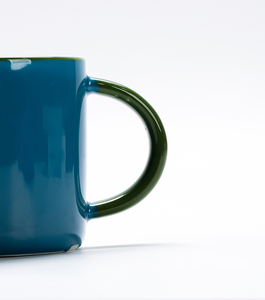 Bán buôn 11 oz cốc cà phê gốm với xử lý biểu tượng tùy chỉnh trống Quà tặng khuyến mãi phong cách cổ điển bên trong màu cốc sữa - Product Image 2