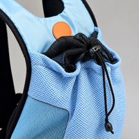 Sac à dos respirant pour animaux de compagnie YAOYUE, bleu clair et noir, avec ouverture en maille pour chats et petits chiens, S 28x16x25cm M 30x16x33cm 20L