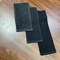 Tissu denim tissé extensible Lizhi XH6081WA 94*60/12OE+11.5 SlubX16/40TR noir, largeur 185-187 cm, en rouleau, pour jeans, sacs garçons et filles
