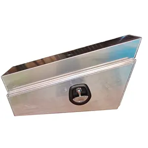 Tapered camión caja de aluminio impermeable debajo del cuerpo de placa plana de aluminio bajo bandeja UTE Caja de Herramientas