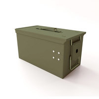Vente en gros Personnalisé 8 30 50 Cal Vert M2A1 Munitions Peut Métal Powdercoat Boîte Noir