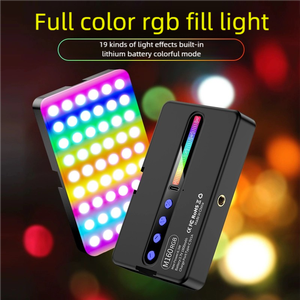 ไฟเติมแสงสีสันสดใส 138 LEDs+แบตเตอรี่ 1800mAh+เอฟเฟกต์แสง 19 แบบ+3CCT+ไฟวิดีโอ RGB แบบ Type C สำหรับการถ่ายทอดสด การถ่ายภาพ และวิดีโอ - Product Image 2