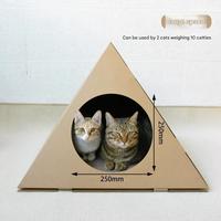 House-IC-1095-temple-shape-big de boîte de grattoir de salon de grattoir de chat de carton de griffoir de chat