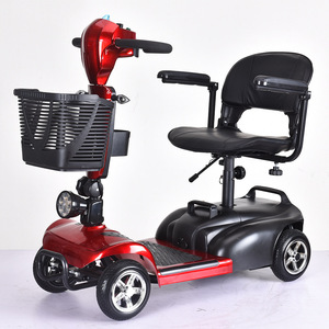 Scooter électrique 24V 250W rouge en alliage d'aluminium à quatre roues, aide à la mobilité pour personnes âgées pour usage extérieur - Product Image 2