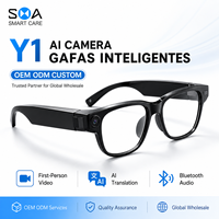 Gafas Inteligentes con Cámara Traductora IA OEM ODM, Video HD 2K, Vista en Primera Persona, Reconocimiento de Objetos