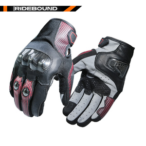 Da Dê phong cách đường phố xe máy găng tay đầy đủ ngón tay sợi carbon Knuckle chống mặc chống trượt mùa hè cảm ứng tay nắm hàng ngày - Product Image 2