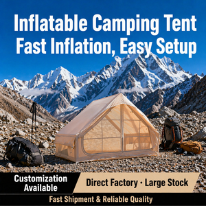 Vente en gros d'usine 6.3 ㎡   Tente de glamping gonflable légère pour 5 à 8 <span class=keywords><strong>personnes</strong></span>, résistante au vent <span class=keywords><strong>et</strong></span> à l'eau, en Oxford 300D - Product Image 1