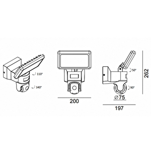 Thông minh tuya <span class=keywords><strong>Wifi</strong></span> nightwatcher an ninh cảm biến chuyển động LED ánh sáng với máy ảnh cho vườn ngoài trời không thấm nước 23 Wát chiếu sáng - Product Image 5