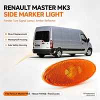 Feu clignotant latéral E-mark avec lentille pour Renault Master MK3 Opel Movano Nissan NV400 261B00001R