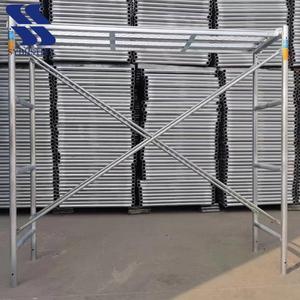 Corrosion Resistant Galvanized Steel H <strong>Frame</strong> <strong>Scaffolding</strong>, <strong>Ladder</strong> Type <strong>Frame</strong> for Outdoor Construction Use - Product Image 1