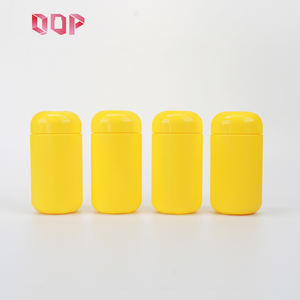 Nouvelle arrivée, bouteille ronde jaune en HDPE de 170 ml, bouteille de complément alimentaire pour soins de santé, bouteille de poudre nutritionnelle avec couvercles - Product Image 1