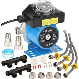 Kit de pompe de recirculation d'eau chaude instantanée Egmiku 15PBG-6 110V avec minuterie intégrée pour systèmes de chauffe-eau - Product Image 1